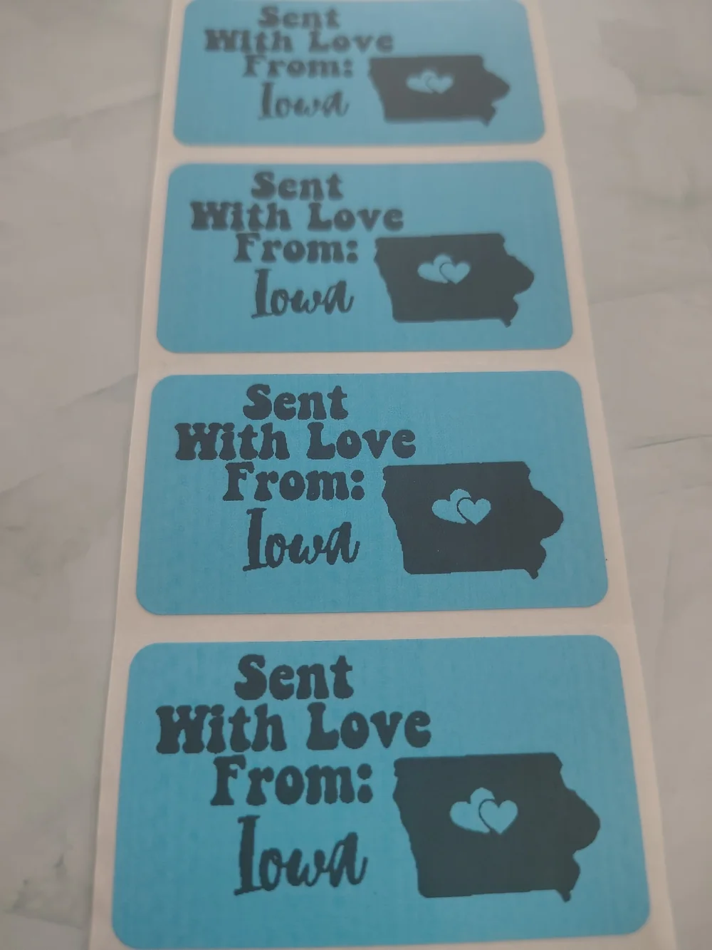 💙100 Iowa- Shipping Labels Thermal Packaging Stickers 2.25
